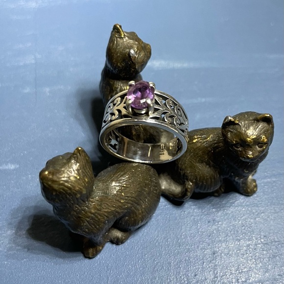 James Avery Adoree Amethyst 925 Sterling Silver Ring Sz 8.5 - RETIRED - Picture 4 of 6